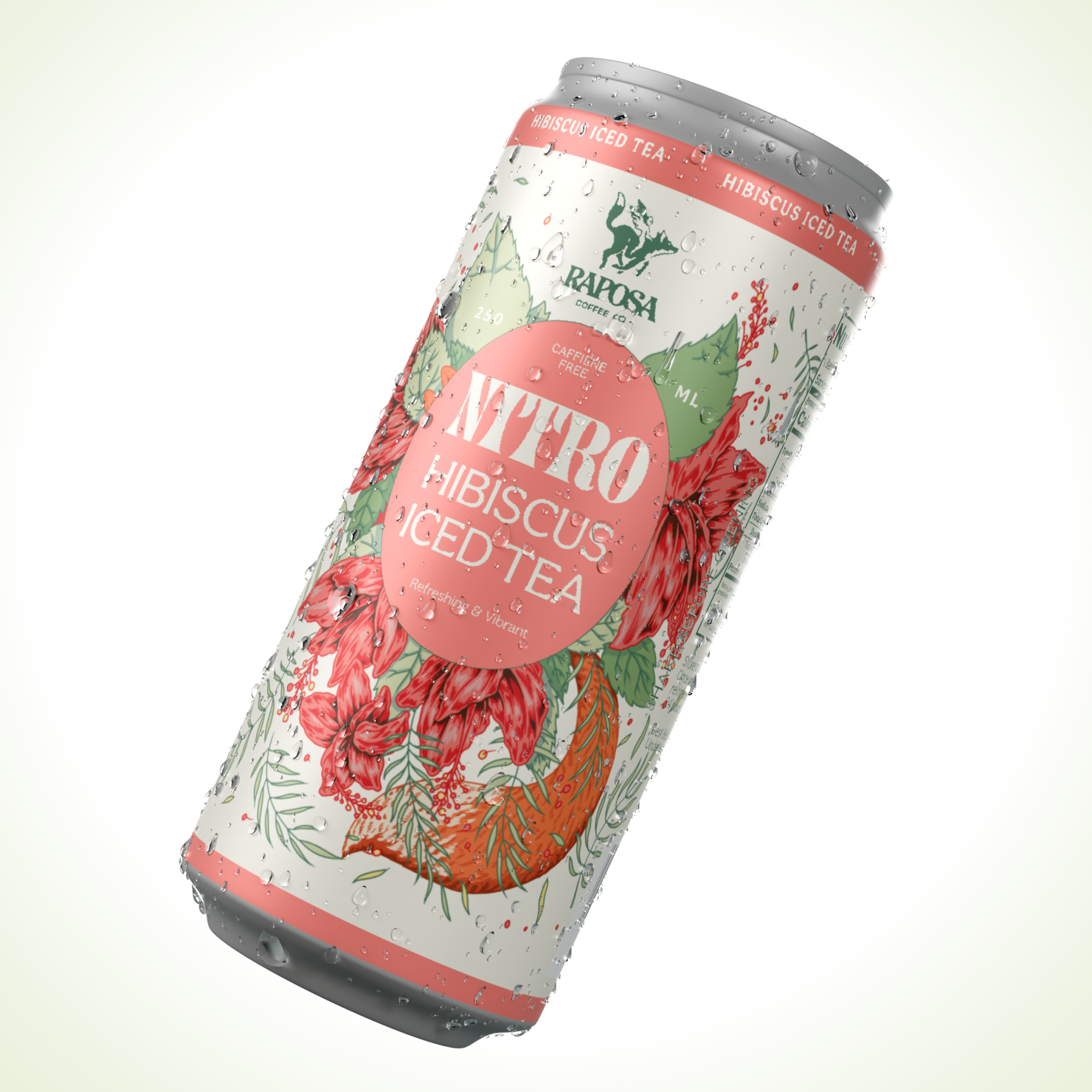 Nitro Cold Brew: Hibiscus Iced Tea (250ml) Caffeine-Free