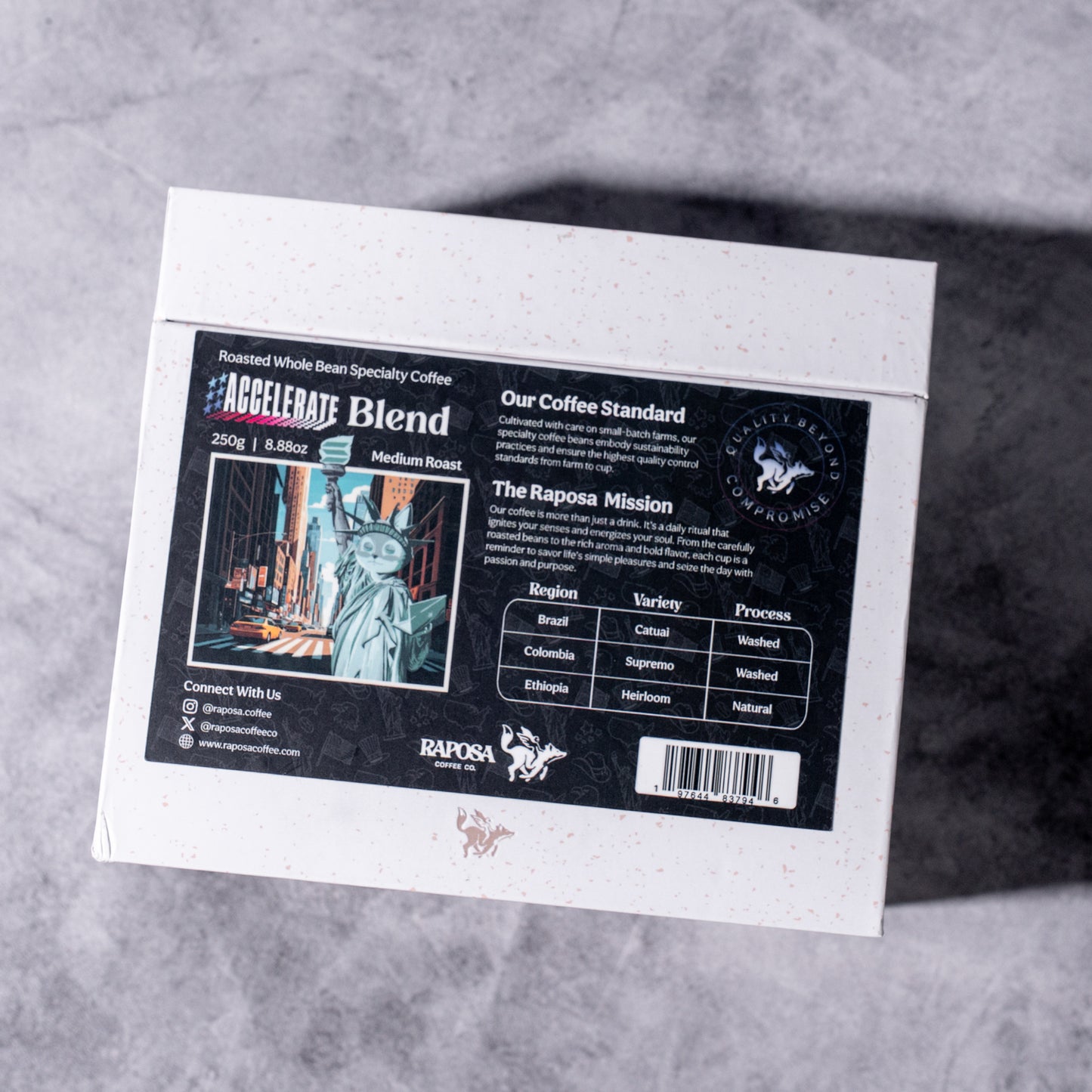 Accelerate Blend: Medium Roasted Whole Specialty Coffee Beans (250g)