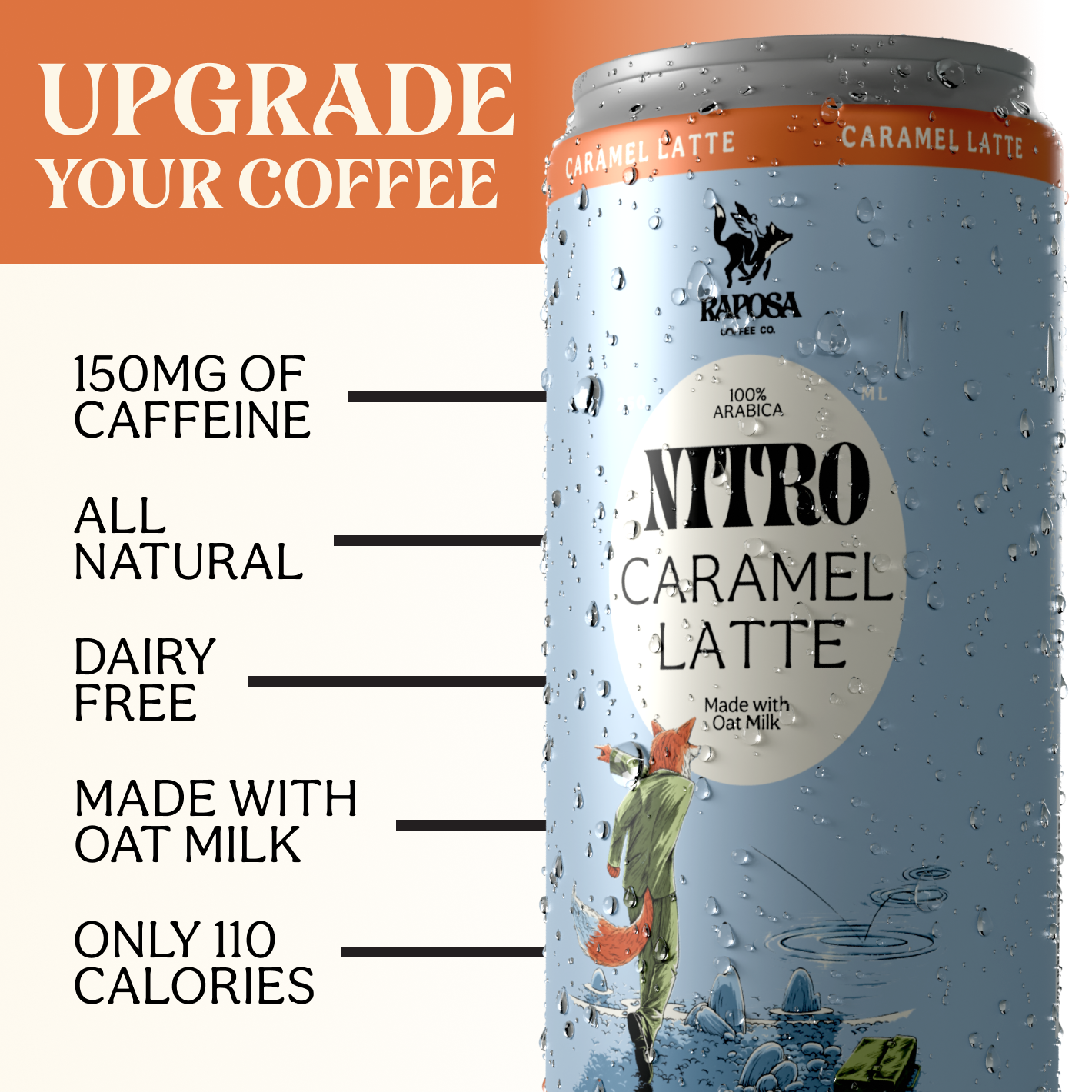 Nitro Cold Brew: Caramel Latte (250ml)