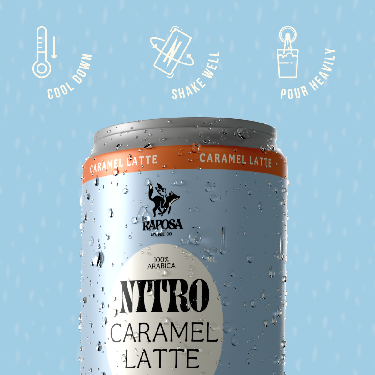 Nitro Cold Brew: Caramel Latte (250ml)