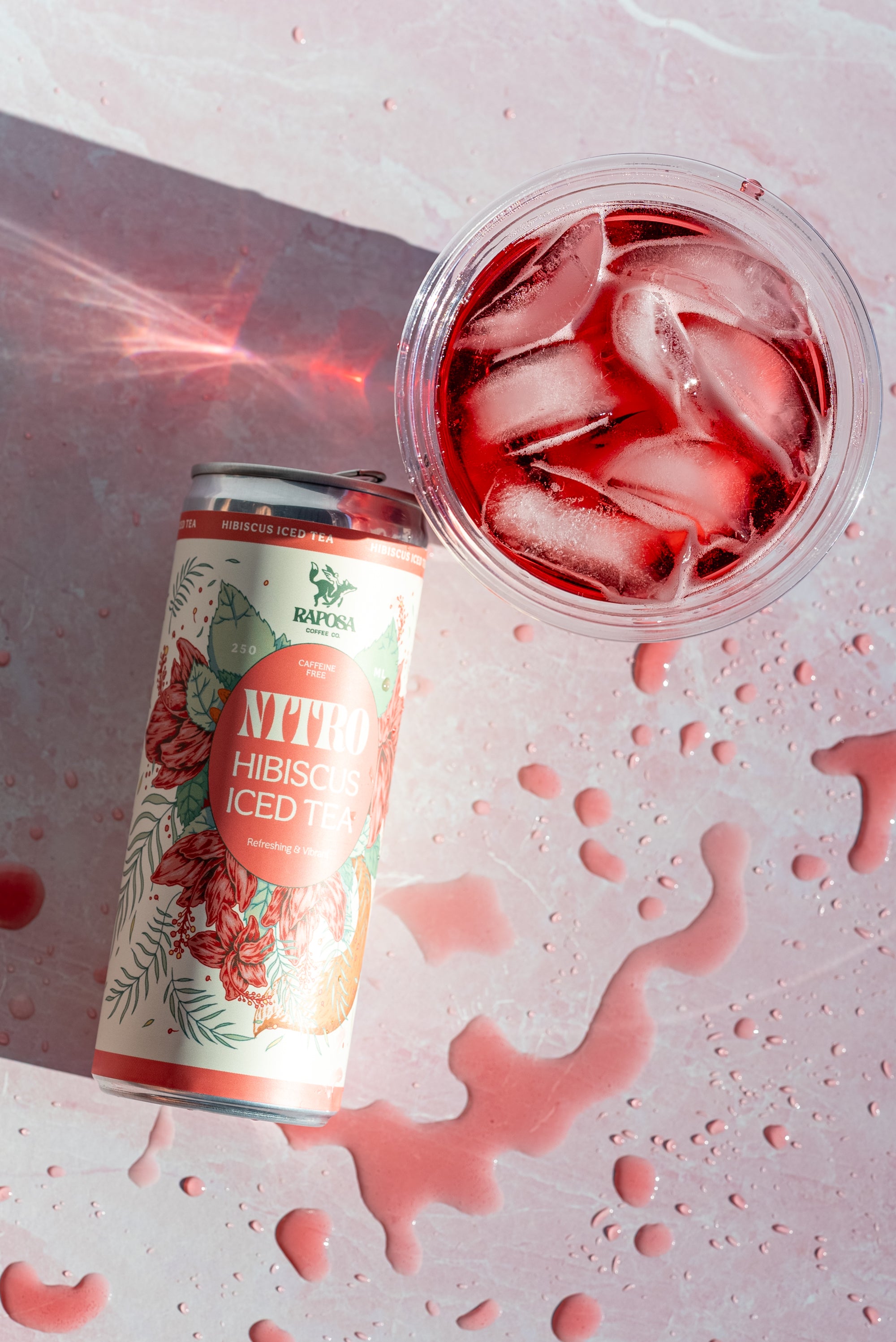 Nitro Cold Brew: Hibiscus Iced Tea (250ml) Caffeine-Free