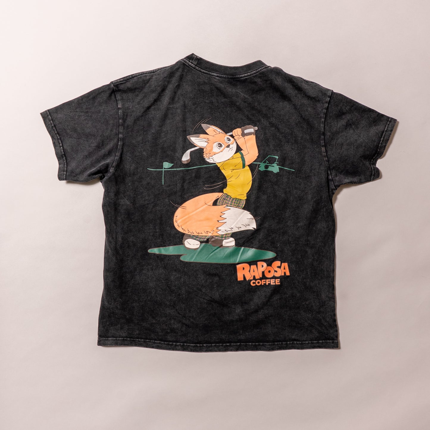 Raposa Golf Tee – Black Acid Wash